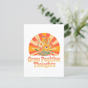 Groei Positieve Gedachten - Inspirerend Bloemen (4 Briefkaart
