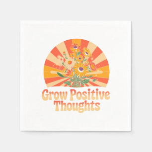 Groei Positieve Gedachten - Inspirerend Bloemen (4 Servet
