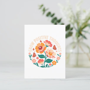 Groei Positieve Gedachten - Inspirerend Bloemen (5 Briefkaart