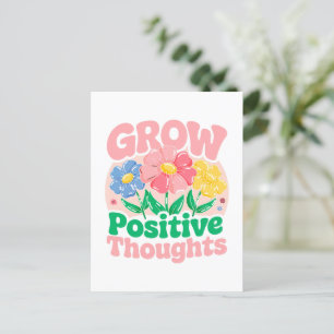 Groei Positieve Gedachten - Inspirerend Bloemen (6 Briefkaart