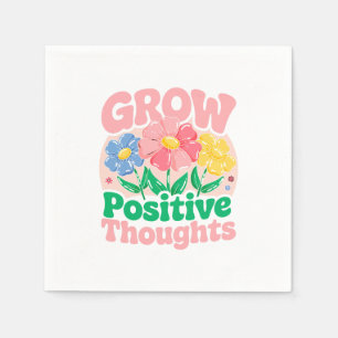Groei Positieve Gedachten - Inspirerend Bloemen (6 Servet