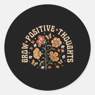 Groei positieve gedachten Inspirerend bloemen Gard Ronde Sticker
