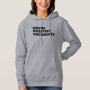 groei positieve gedachten inspirerende typografie hoodie