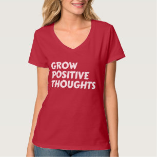 groei positieve gedachten inspirerende typografie t-shirt