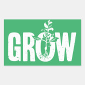 Groei Rechthoekige Sticker (Voorkant)