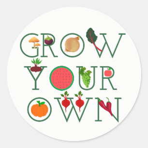 Groei Uw Ronde Sticker