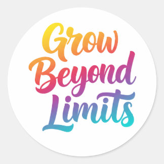 Groei voorbij grenzen - Motivatie gradiënt Ronde Sticker