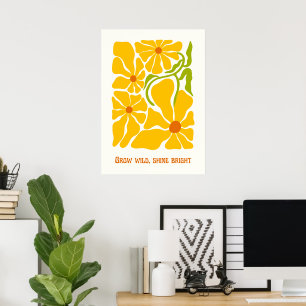 Groei wild glans helder poster