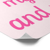 Groei wild mijn kind decor poster ROZE (Hoek)