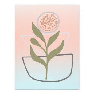 Groeien binnen Boho Abstract Foto Afdruk