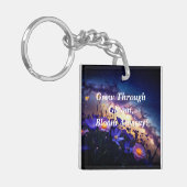 Groeien door de duisternis: Aurora Night Sky Sleutelhanger (Voorkant Links)