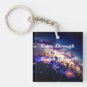 Groeien door de duisternis: Aurora Night Sky Sleutelhanger (Voorkant)