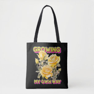 Groeien en gloeien: Bloemen Canvas tas