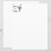 Groeien in Grace Floral Stationery (Voorkant / Achterkant)