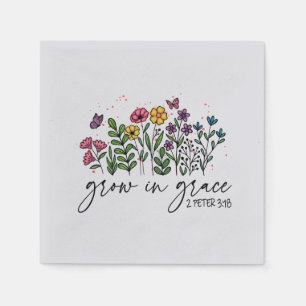 Groeien in Grace – Levendig Bloemen Inspirerend Servet