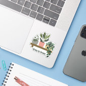 Groeien in Grace Planten op Shelf Magnet Sticker (Laptop met iPhone)