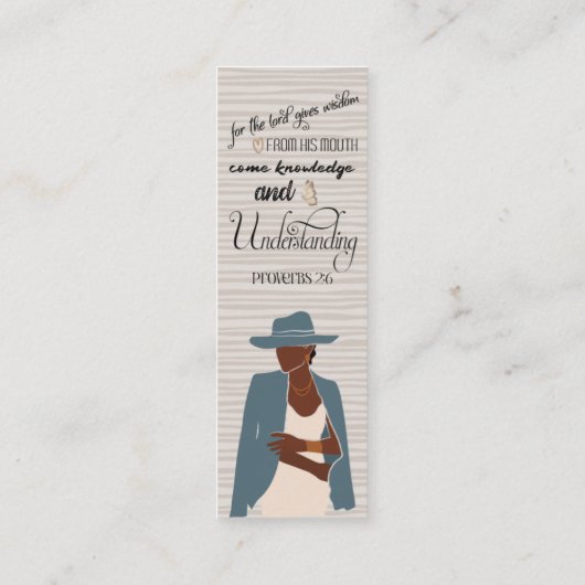 Groeien in het Lord Christelijk Theme Bladwijzer Mini Visitekaartje (Achterkant)