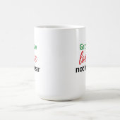 Groeien Liefde Niet Angst Typografie Ontwerp Koffiemok (Center)
