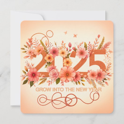 Groeien naar het nieuwe jaar feestdagenkaart (Voorkant)