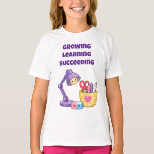 Groeiend Leren Succesvolle Kinderen Inspirerend T-shirt