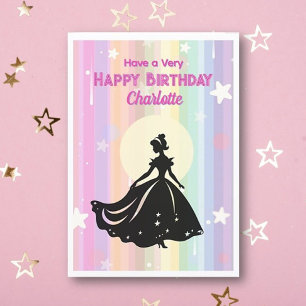 ! Groeiend meisje Happy Birthday Wenskaart Kaart