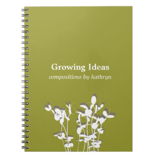 Groeiend plant modern green idea notes journal notitieboek