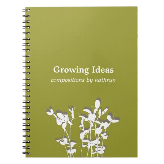 Groeiend plant modern green idea notes journal notitieboek (Voorkant)