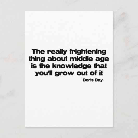 Groeiend uit de gemiddelde leeftijd briefkaart (Voorkant)