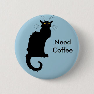 Groeiende kattenknop voor koffie nodig ronde button 5,7 cm