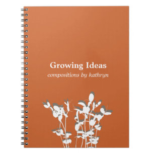 Groeiende plant moderne oranje idee notities journ notitieboek