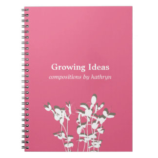 Groeiende plant moderne roze idee notities journaa notitieboek