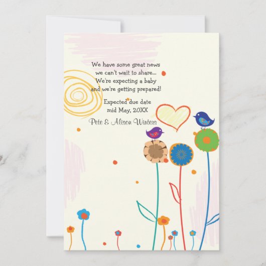 Groeiende zwangerschapsaankondiging aankondiging (Voorkant)