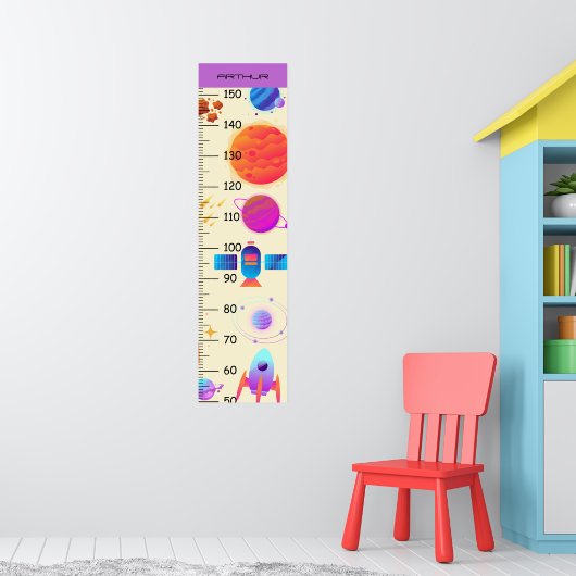 Groeigrafiek ruimte en raket poster (Kinderkamer 1)