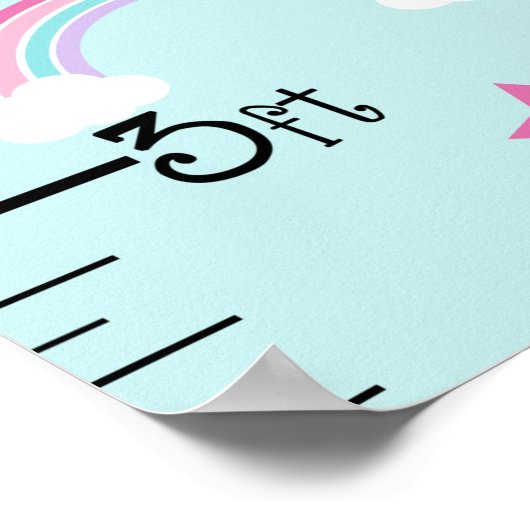 Groeigrafiek Unicorn & Rainbows houdt op 8x44! Poster (Hoek)