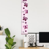 Groeigrafiek van protterfly-vlinder houdt op 8x44! poster (Thuiskantoor)