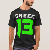 Groen 13 Logo (zwart) T-shirt (Voorkant)
