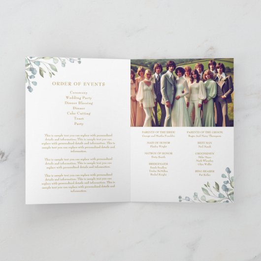 Groen 2 Foto 50ste huwelijksverjaardagsfeest Programma (Binnen)