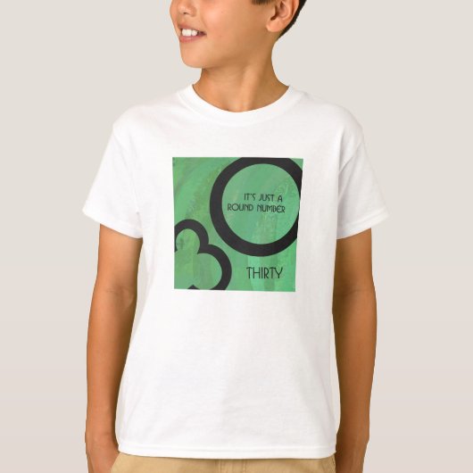 Groen 30 decennium t-shirt (Voorkant)