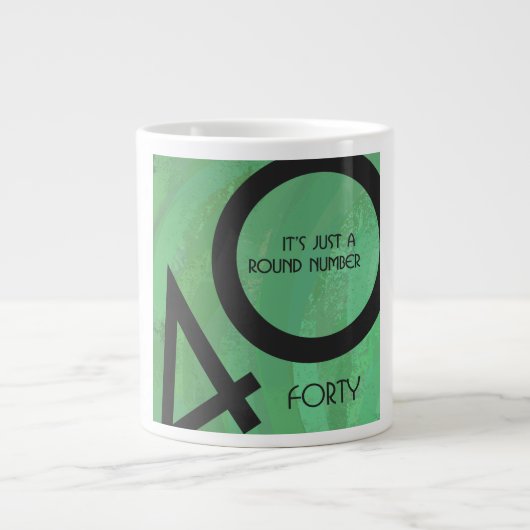 Groen 40 decennium extra grote mok (Voorkant)