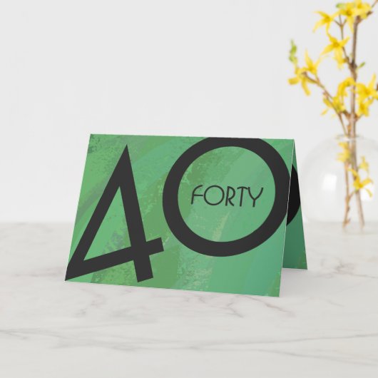 Groen 40 decennium kaart (Gele Bloem)