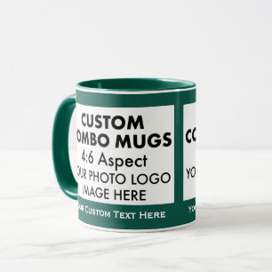 Groen 4:6 Liggend 2 x Fotolijst Aangepaste Combo Mok
