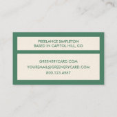 GROEN 4 STIPPEN VISITEKAARTJE (Achterkant)