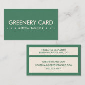 GROEN 4 STIPPEN VISITEKAARTJE (Voorkant / Achterkant)