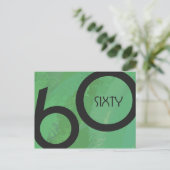 Groen 60 decennium briefkaart (Staand voorkant)