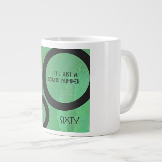 Groen 60 decennium jumbo mok (Voorkant rechts)
