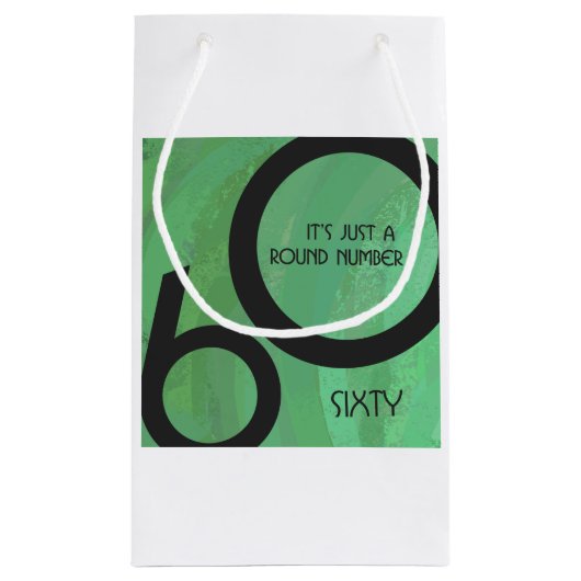Groen 60 decennium klein cadeauzakje (Achterkant)