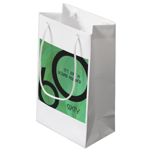 Groen 60 decennium klein cadeauzakje (Achterkant Gekanteld)