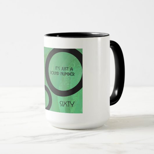 Groen 60 decennium mok (Voorkant rechts)