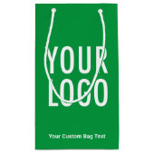 Groen 8,5 inch Gift Bag Custom Company Logo Small Klein Cadeauzakje (Achterkant)