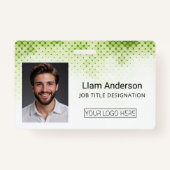Groen Aangepaste werknemer Foto-ID-badge Badge (Voorkant)